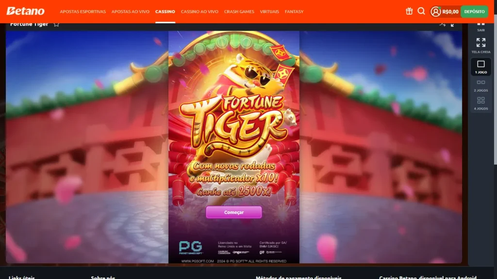 Jogar Fortune Tiger na Betano